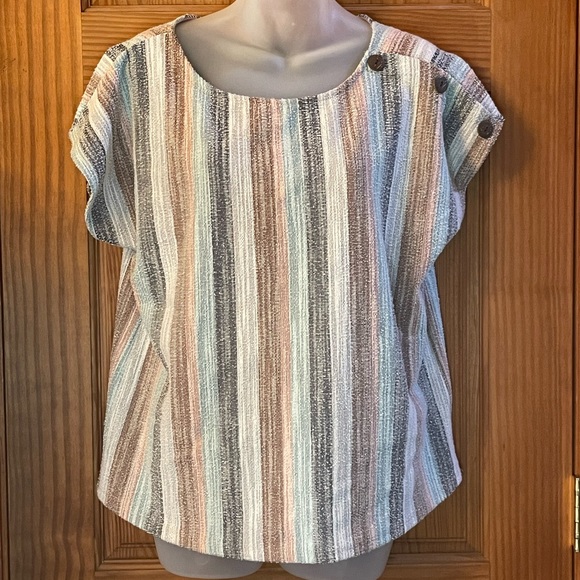 Striped Woven Blouse - Picture 1 of 4